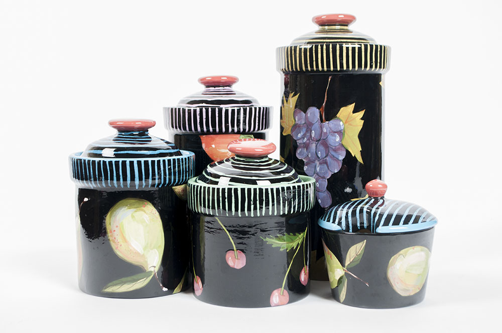 Set of Droll Designs Canisters
