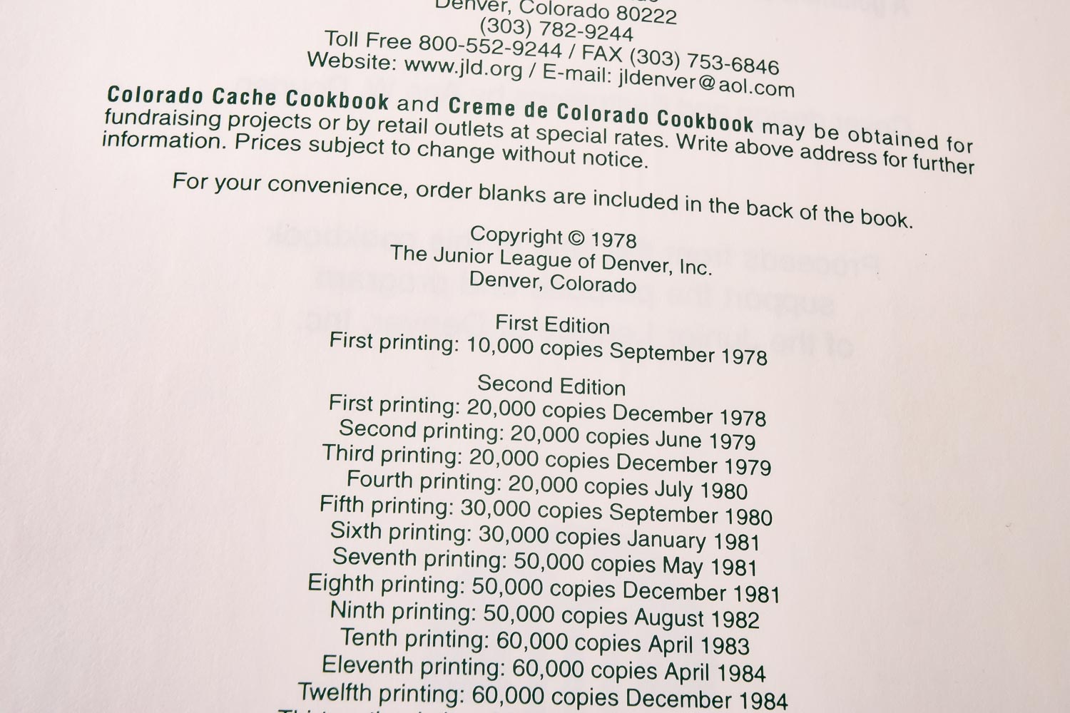 Colorado Cooking and Gardening Book Collection