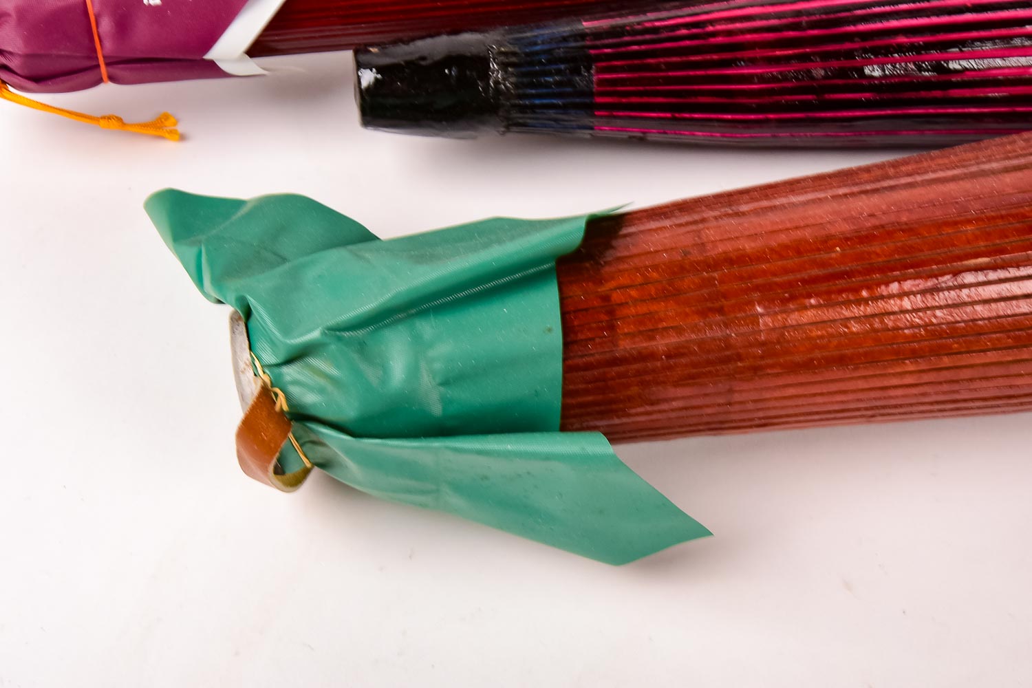Asian Varnished Paper and Bamboo Umbrellas