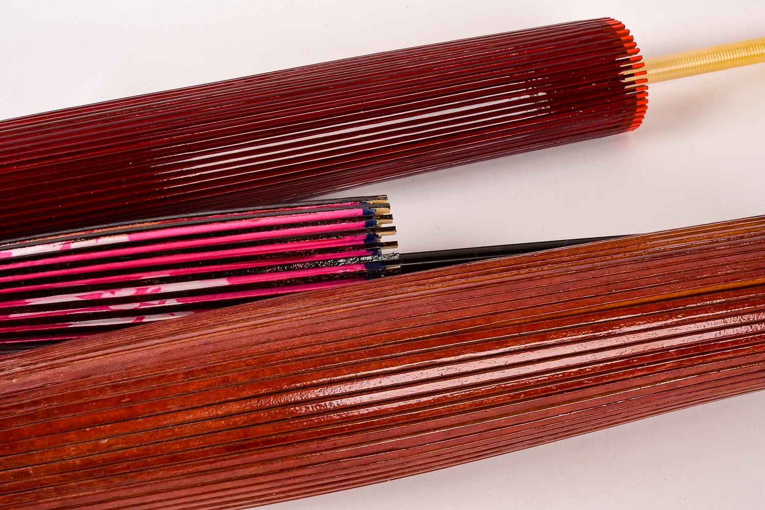 Asian Varnished Paper and Bamboo Umbrellas