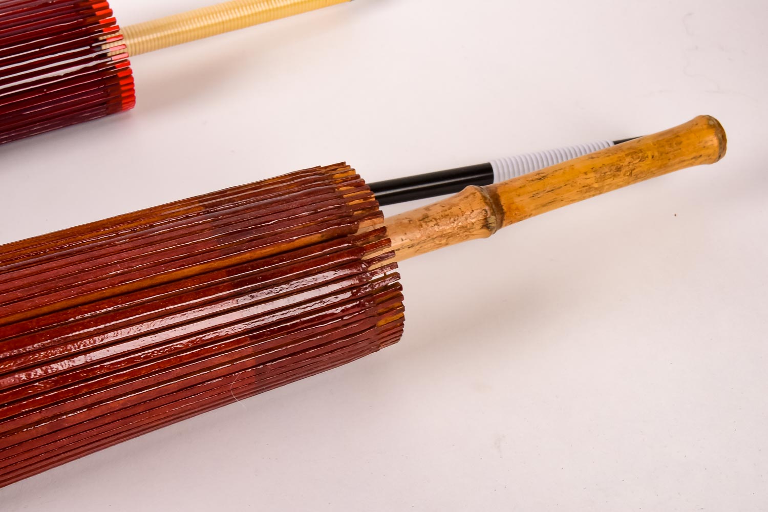 Asian Varnished Paper and Bamboo Umbrellas