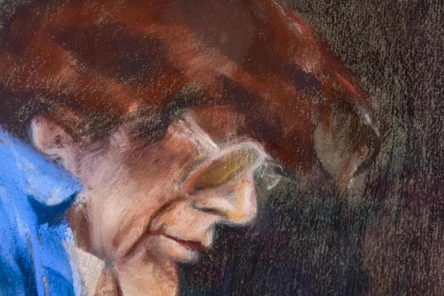 Framed Original Pastel Drawing