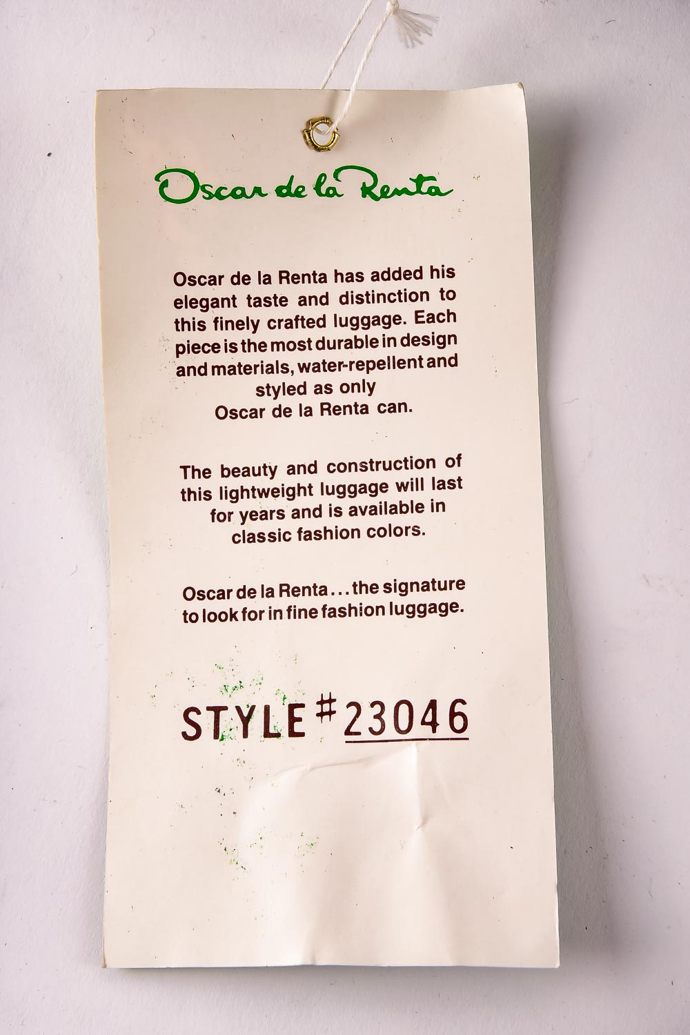 Vintage Oscar de la Renta Garment Bag