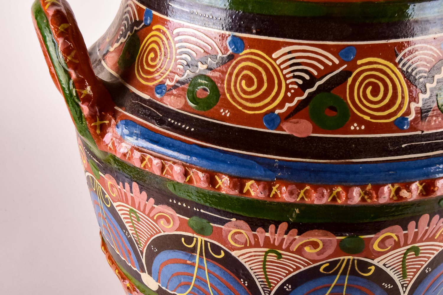 Hand-Painted Greek-Style Urn
