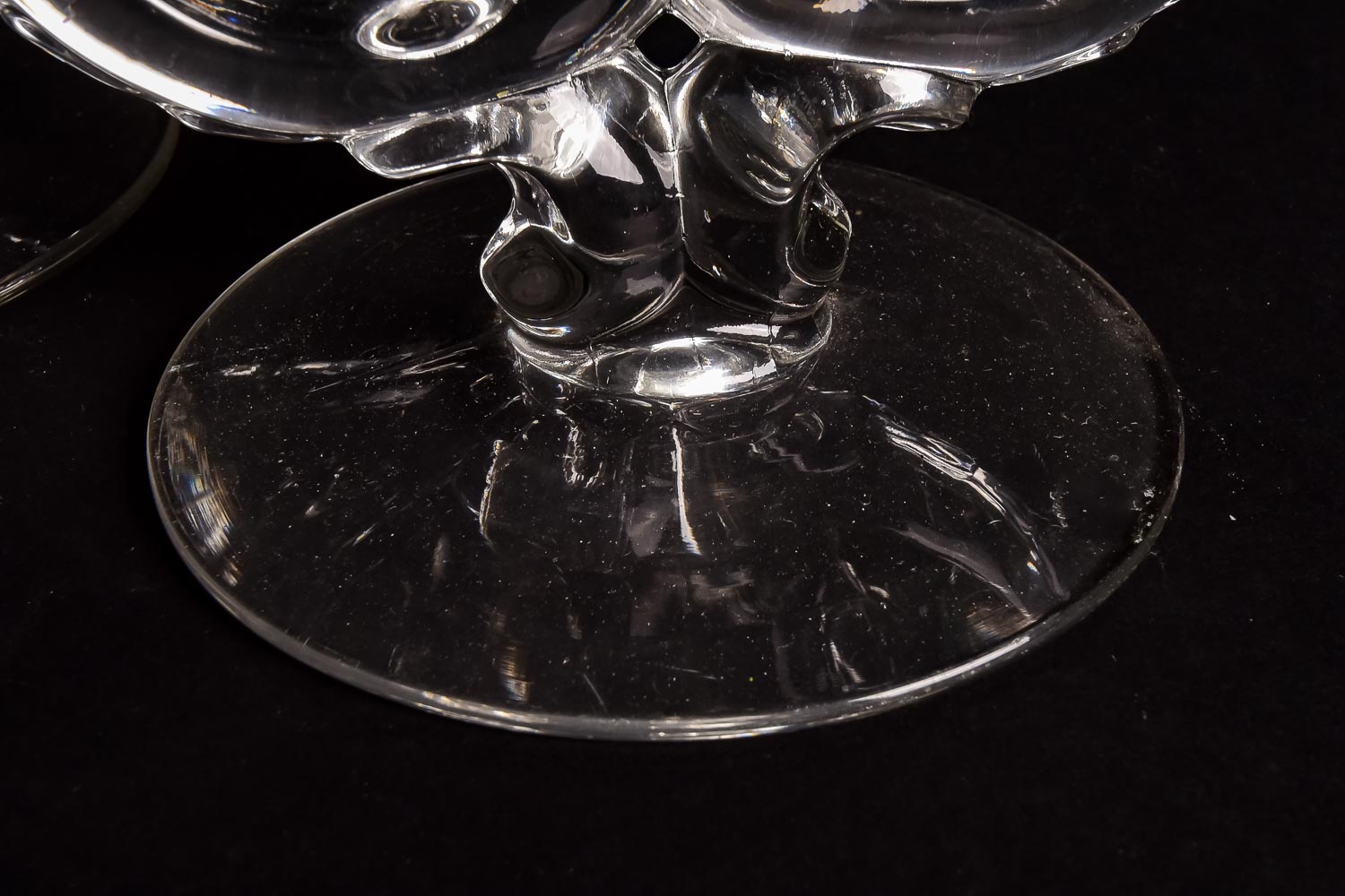 Matching Pair of Crystal Candle Holders