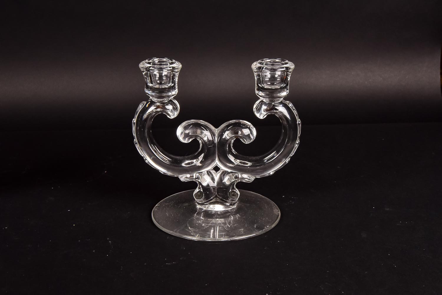 Matching Pair of Crystal Candle Holders