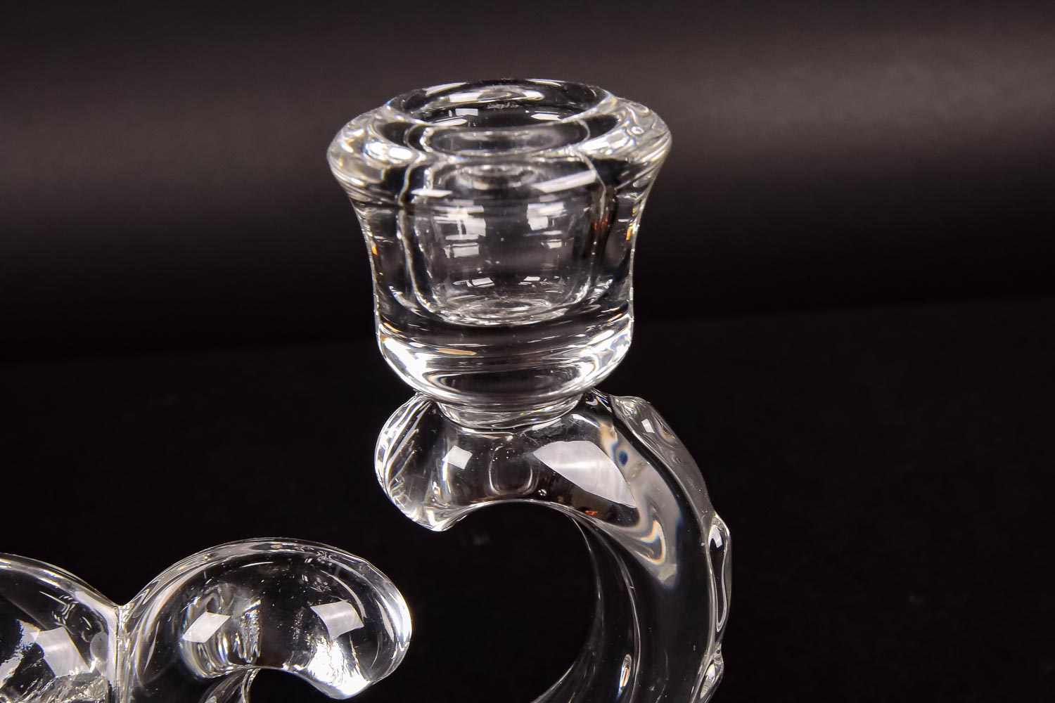 Matching Pair of Crystal Candle Holders