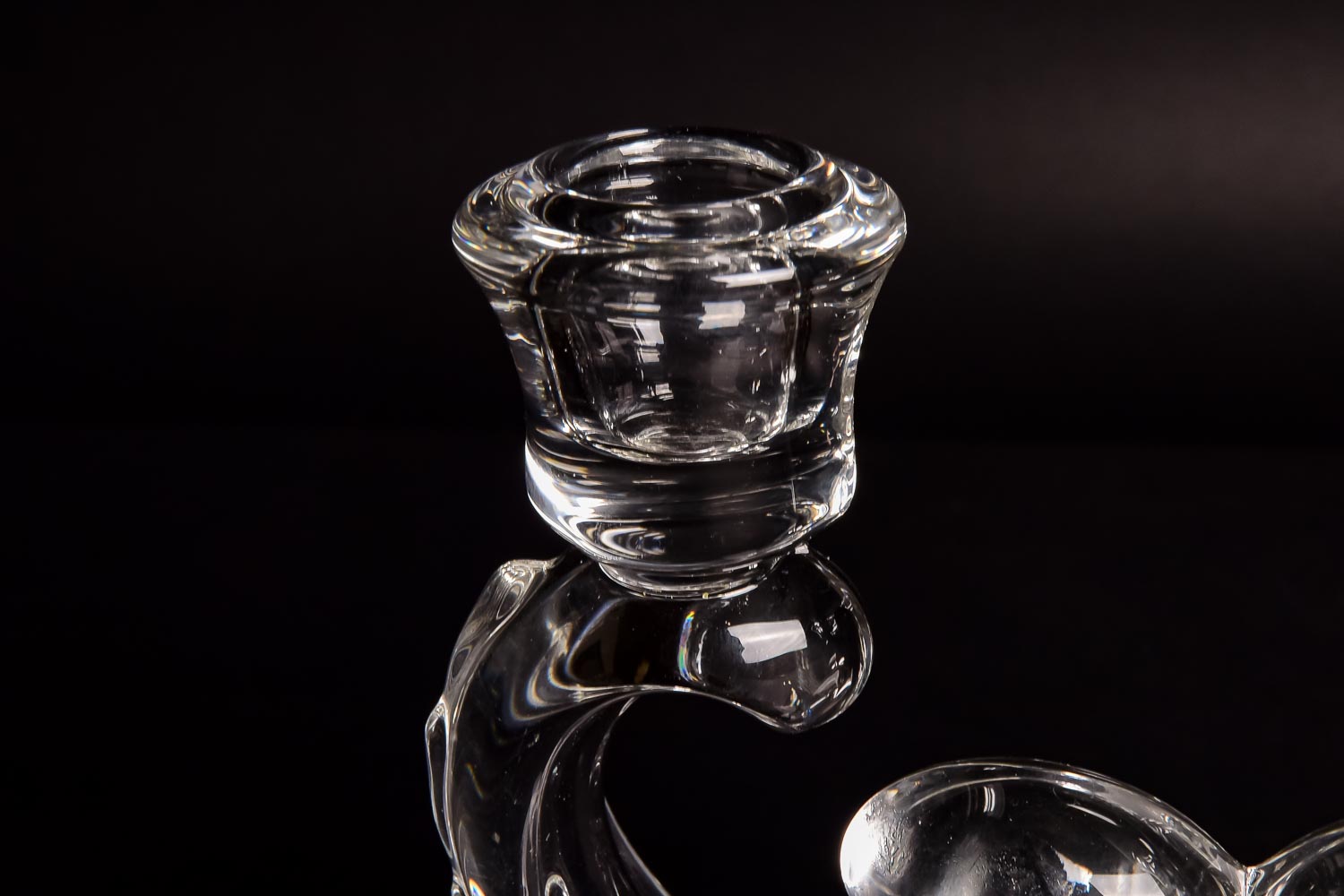 Matching Pair of Crystal Candle Holders