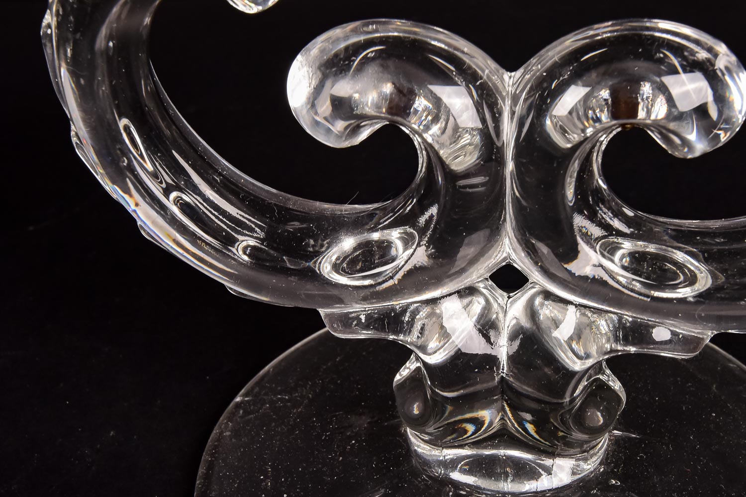 Matching Pair of Crystal Candle Holders