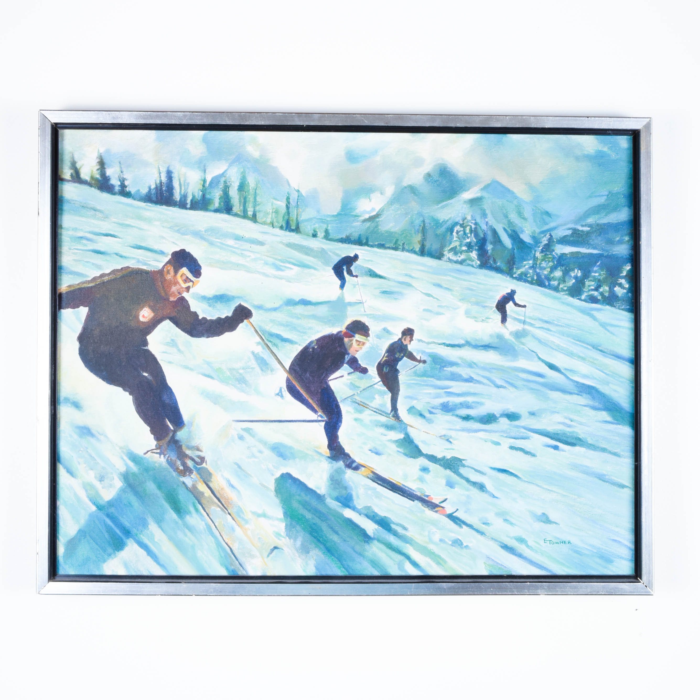 Acrylic on Canvas Painting by E. Towner