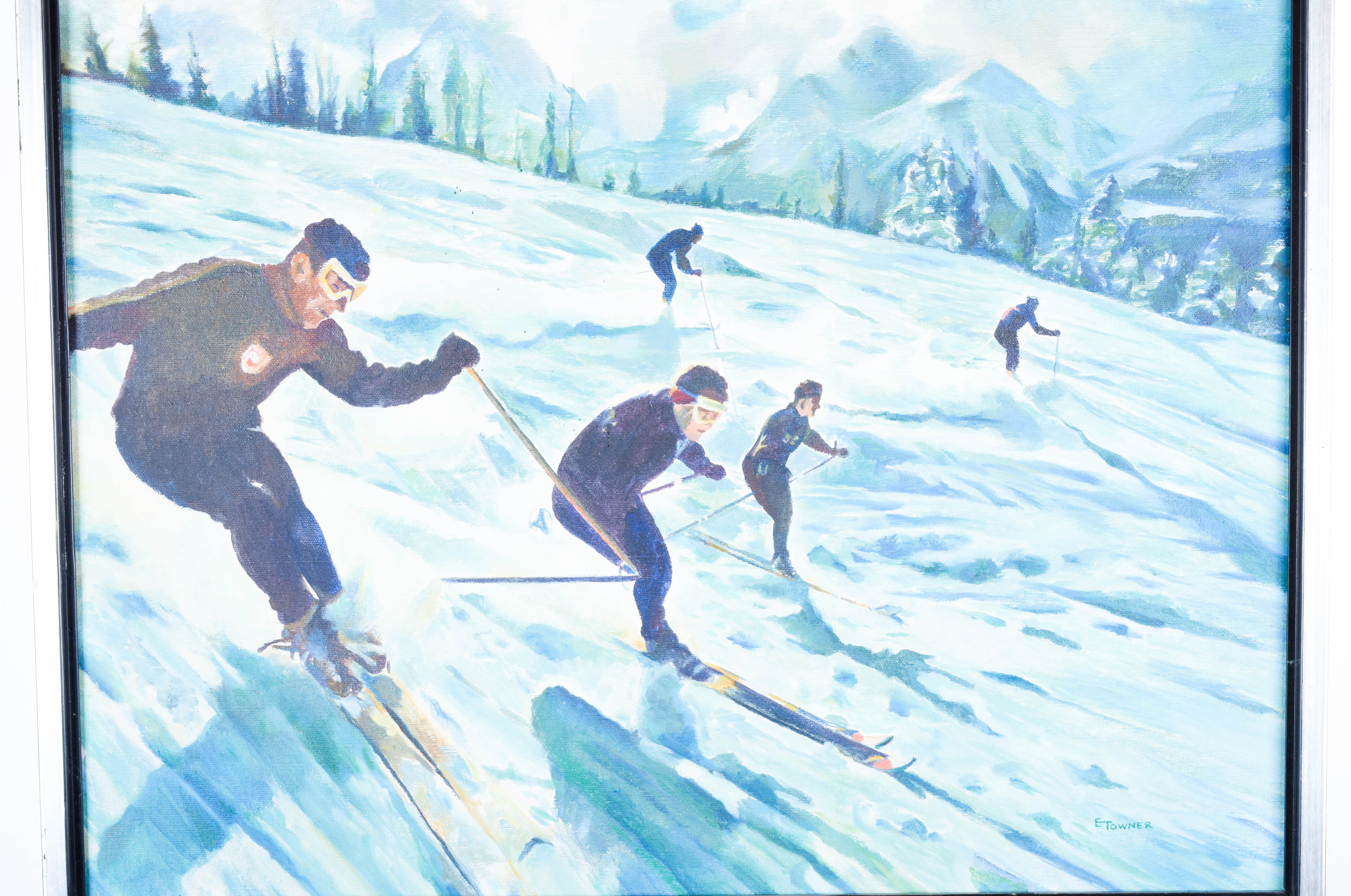 Acrylic on Canvas Painting by E. Towner