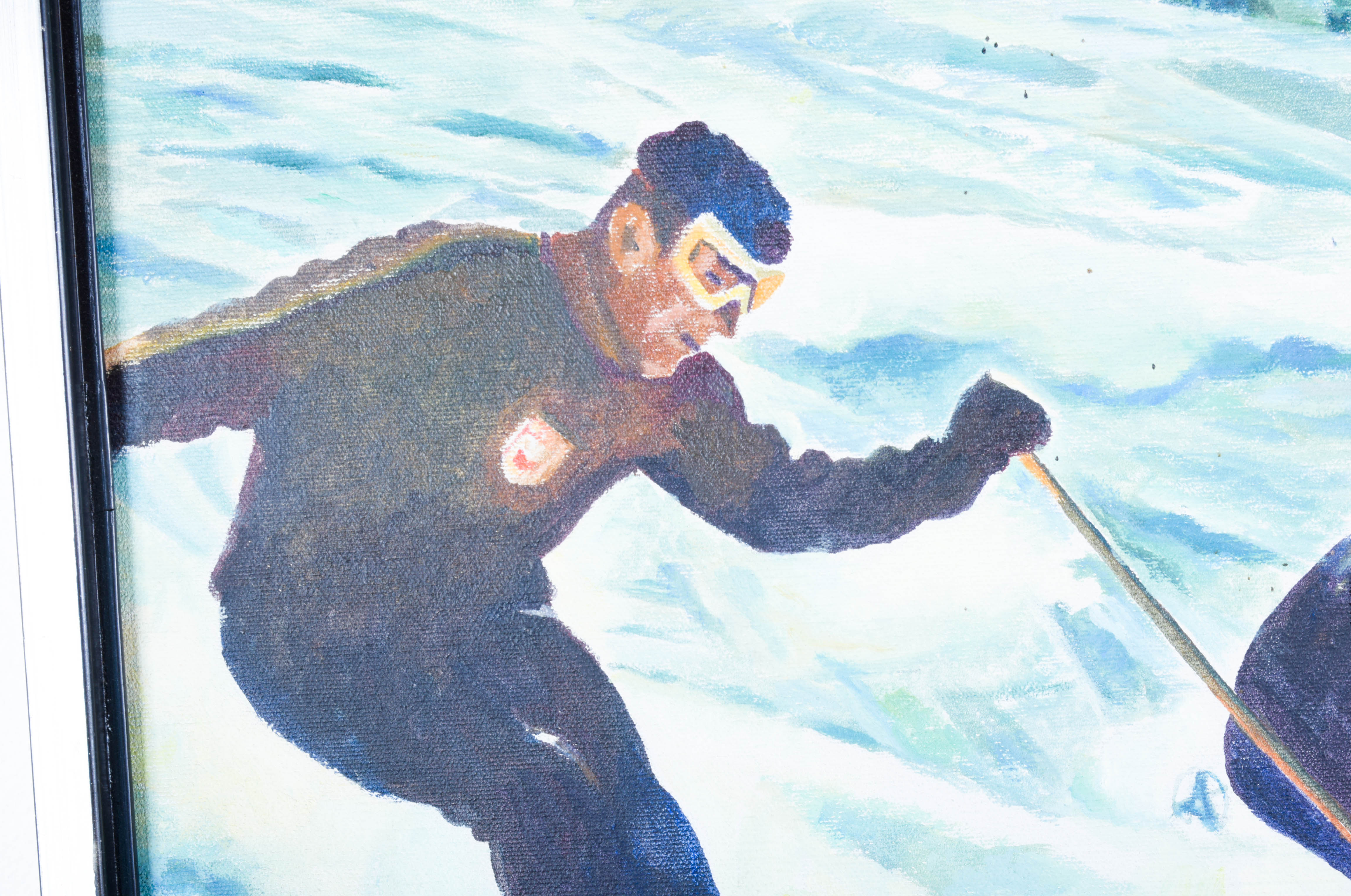 Acrylic on Canvas Painting by E. Towner