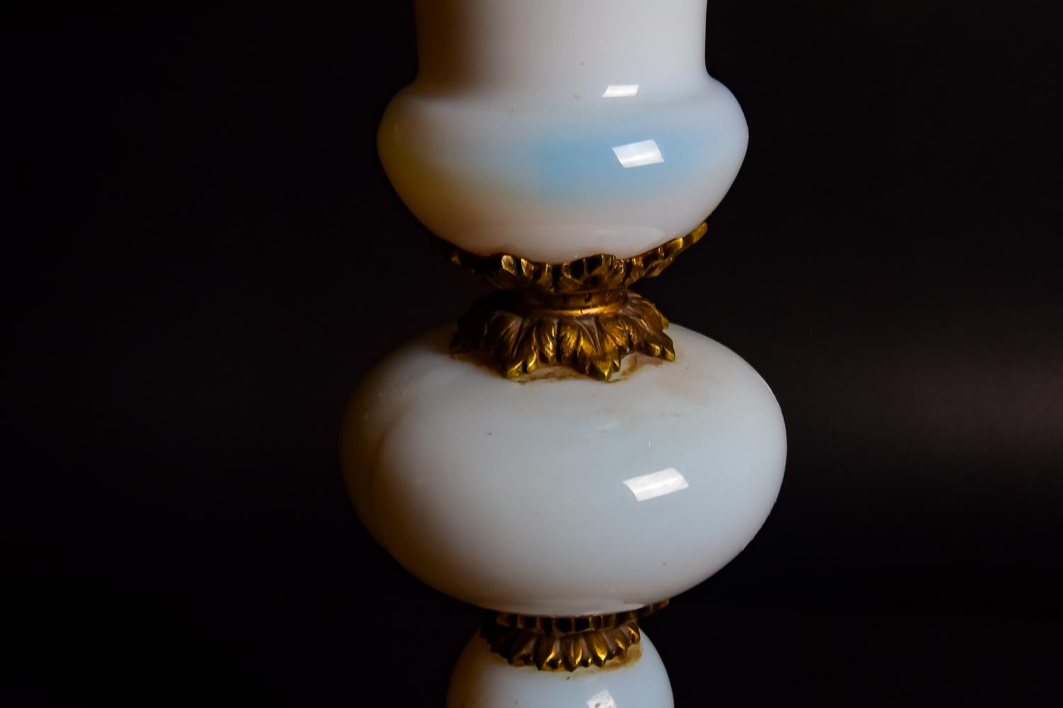 Vintage Glass and Brass Lamp