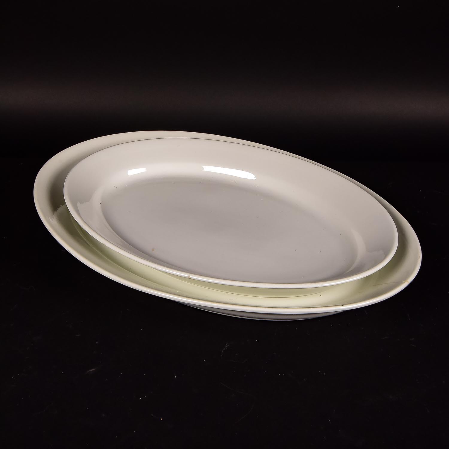 Pair of English Glazed Ceramic Platters