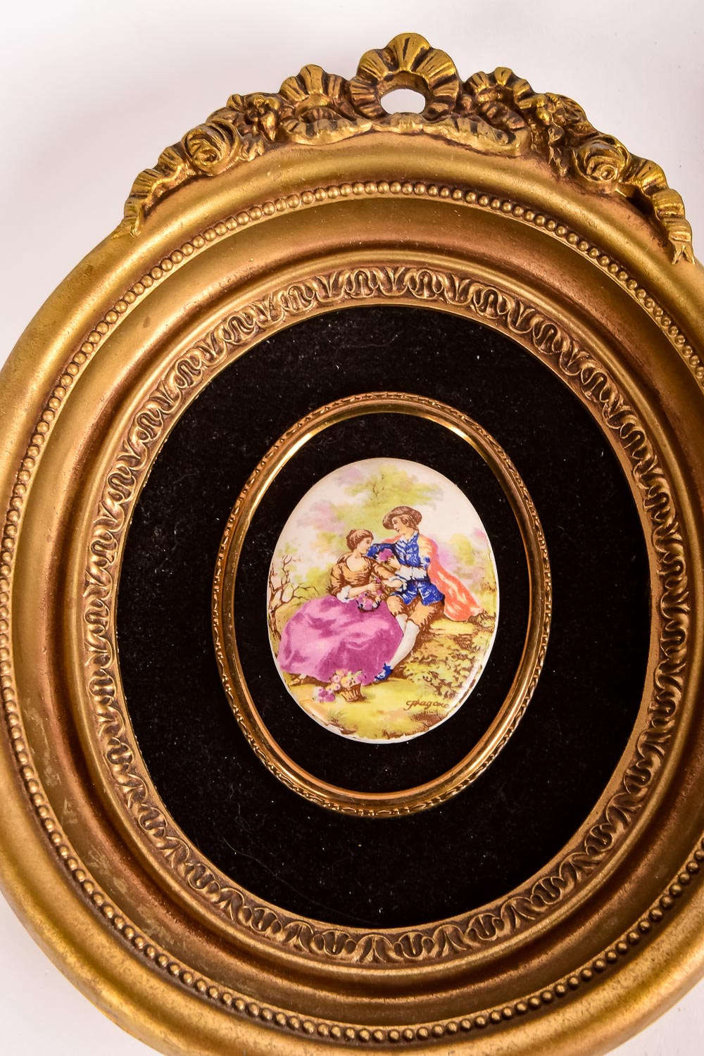 Jean-Honoré Fragonard Printed Porcelain Cameos