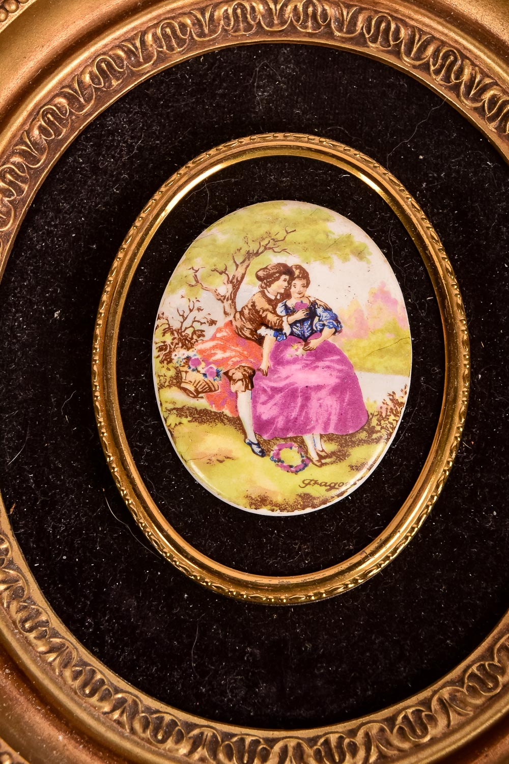 Jean-Honoré Fragonard Printed Porcelain Cameos