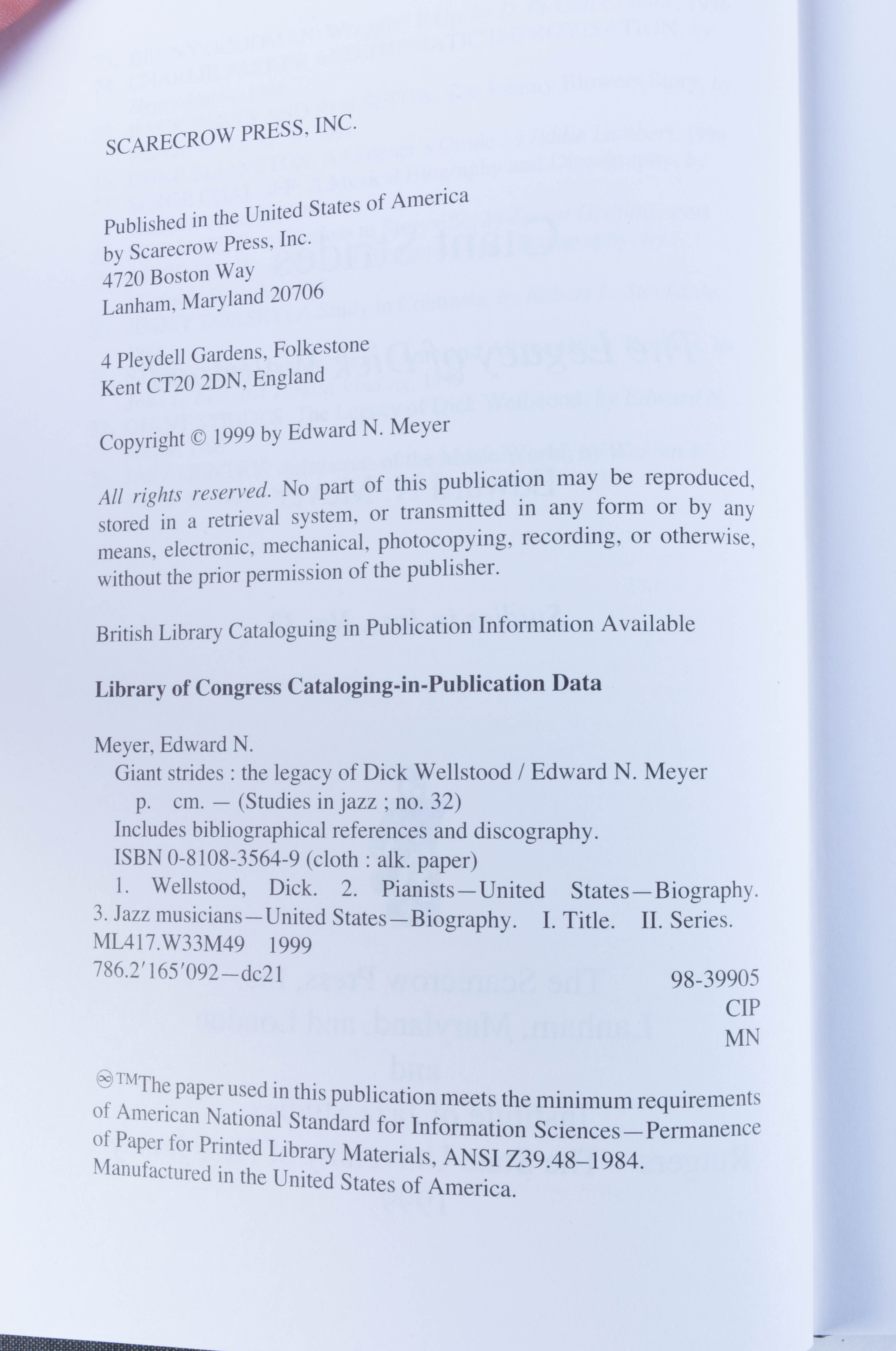 Vintage Jazz and Music Books