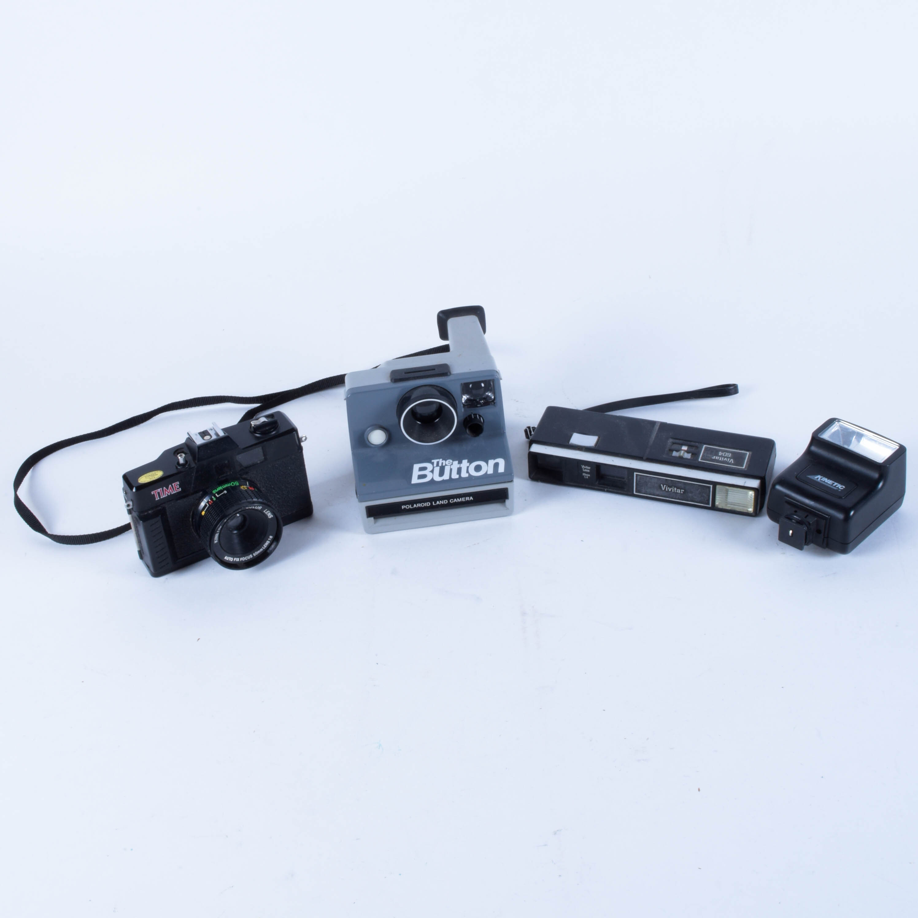 Vintage Polaroid, Time and Vivitar Cameras
