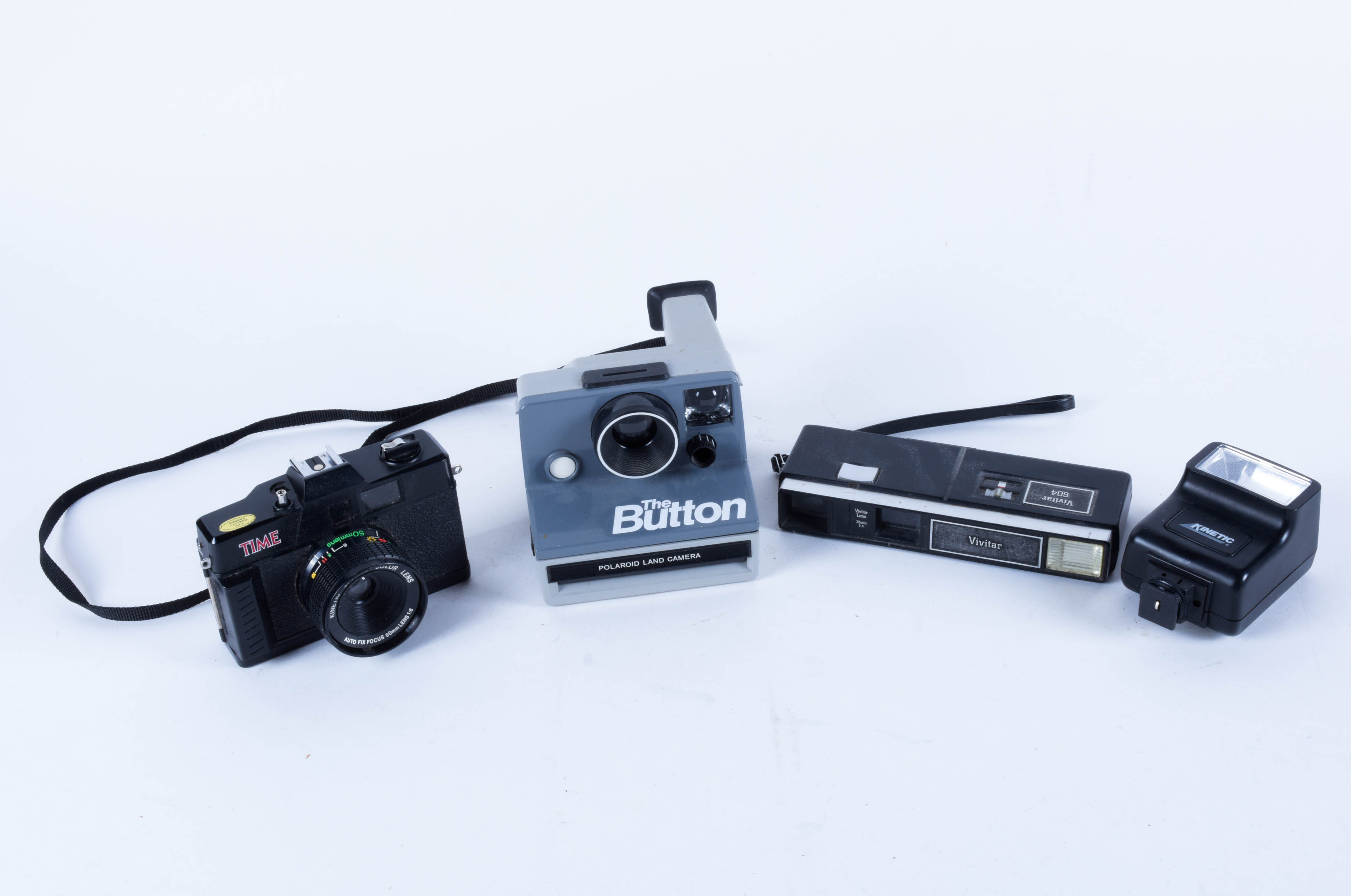 Vintage Polaroid, Time and Vivitar Cameras