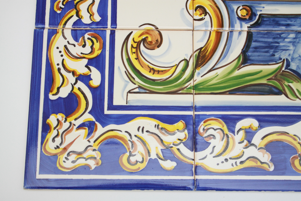 Signed Portugese Tile Mural by Paulo Silva