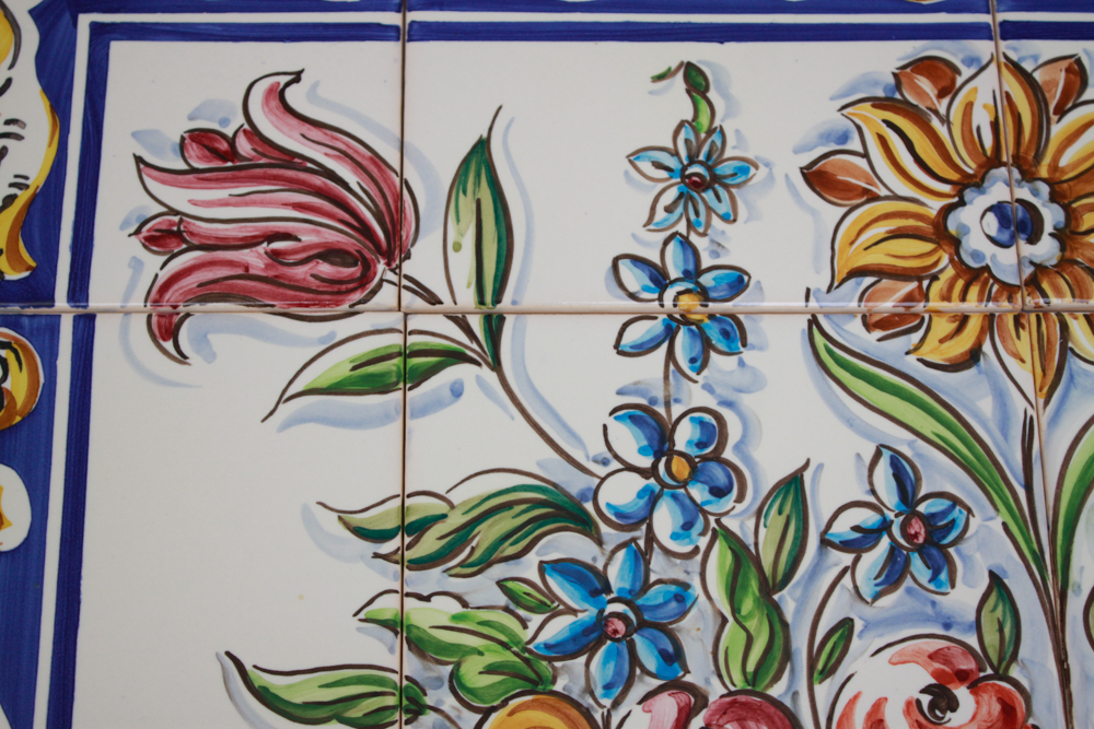 Signed Portugese Tile Mural by Paulo Silva