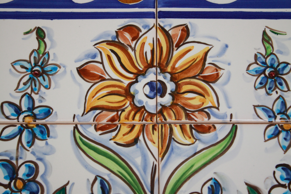 Signed Portugese Tile Mural by Paulo Silva