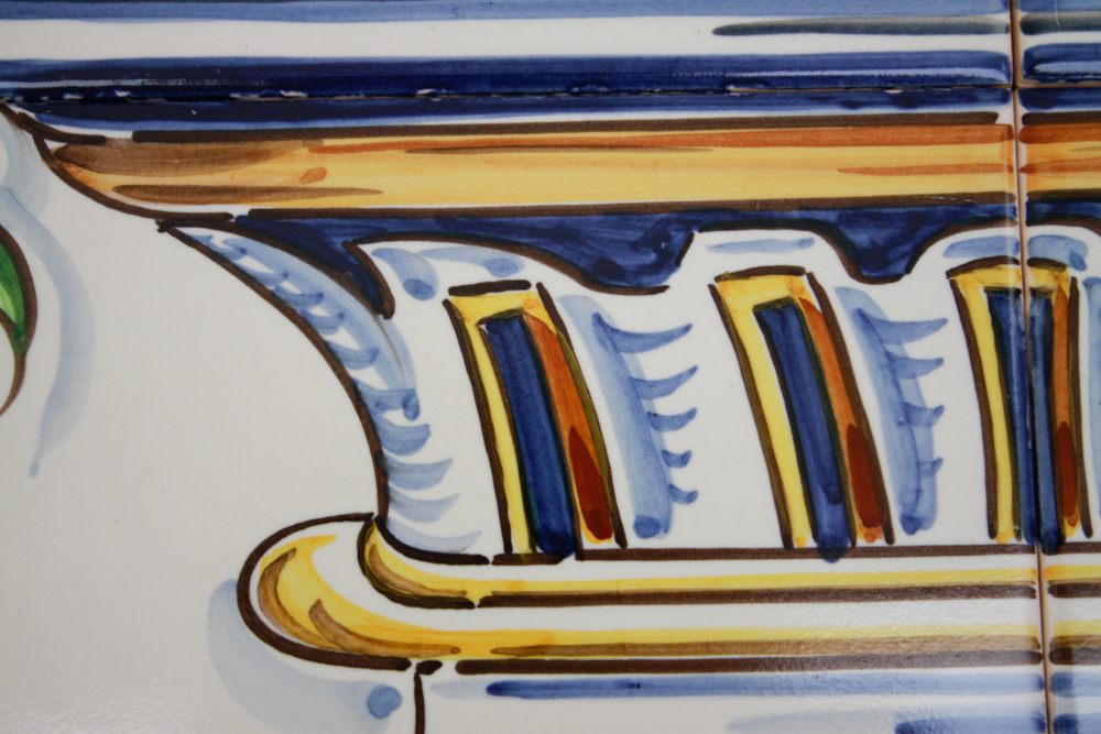 Signed Portugese Tile Mural by Paulo Silva