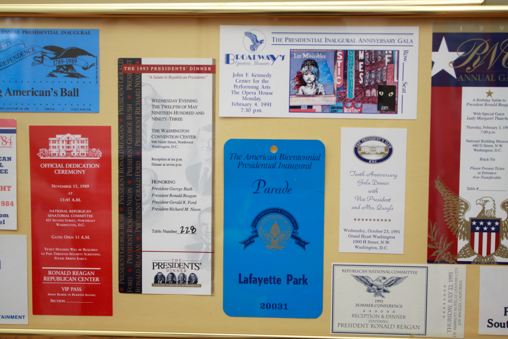 Pair of Framed Republican Tickets & Memorabilia