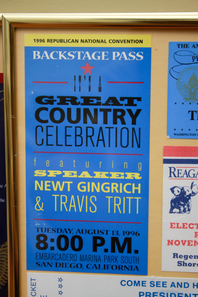 Pair of Framed Republican Tickets & Memorabilia