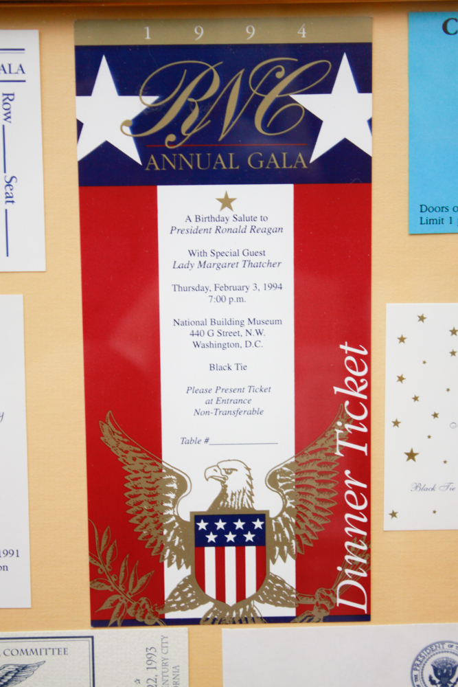 Pair of Framed Republican Tickets & Memorabilia