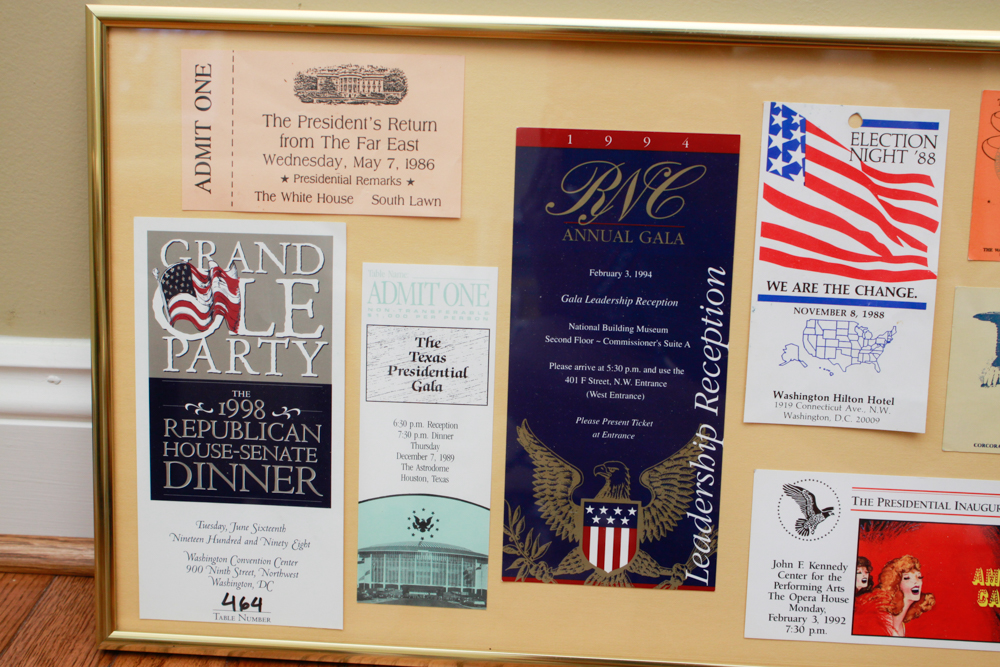 Pair of Framed Republican Tickets & Memorabilia