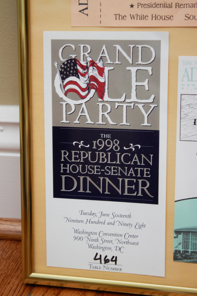 Pair of Framed Republican Tickets & Memorabilia