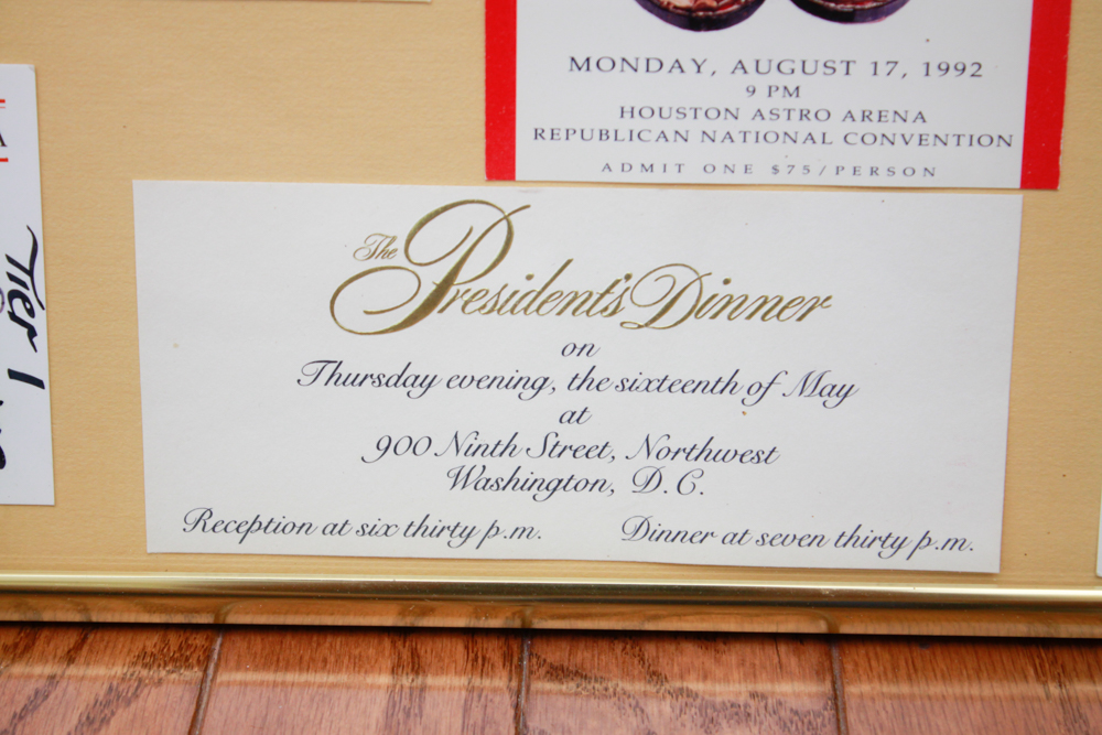 Pair of Framed Republican Tickets & Memorabilia