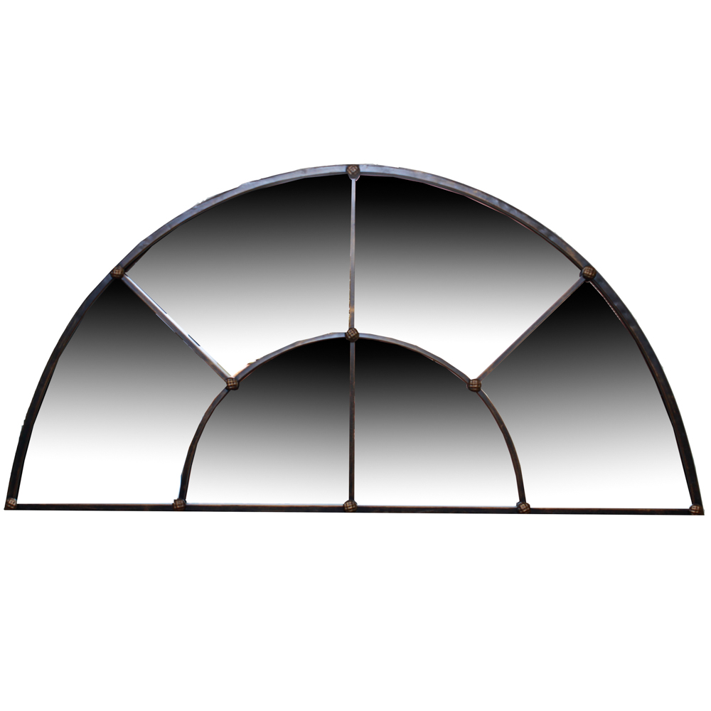 Arched Window Pane Style Wall Mirror