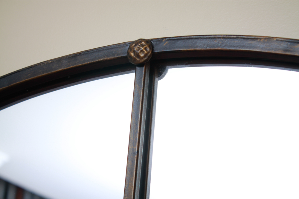 Arched Window Pane Style Wall Mirror