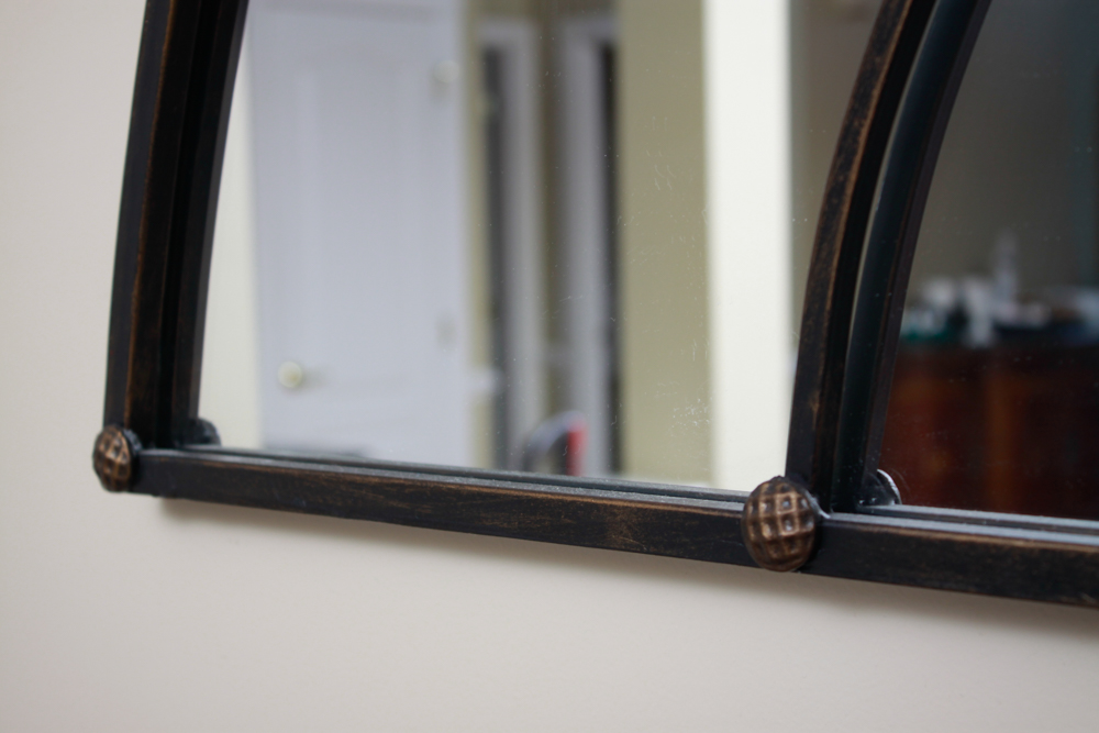 Arched Window Pane Style Wall Mirror