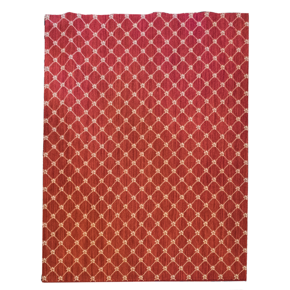 Red and Cream Area Rug