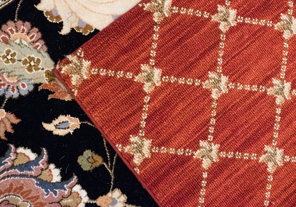 Red and Cream Area Rug