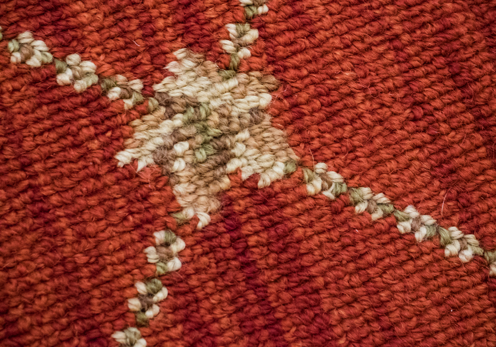 Red and Cream Area Rug