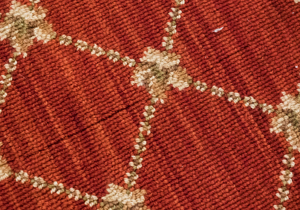 Red and Cream Area Rug