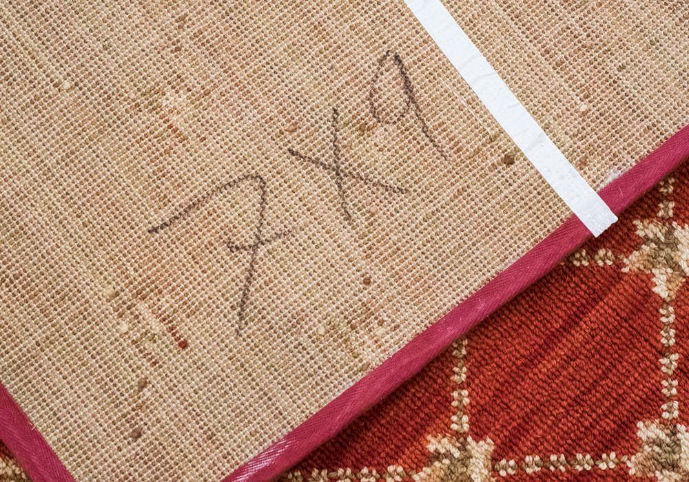 Red and Cream Area Rug