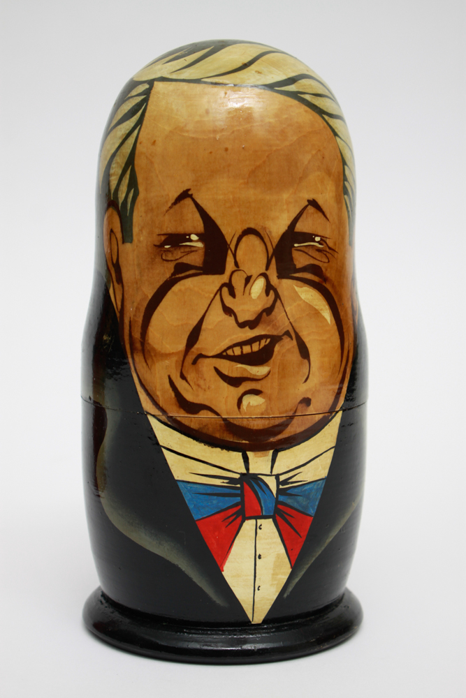 Pair of Hand Painted Russian Nesting Doll Sets