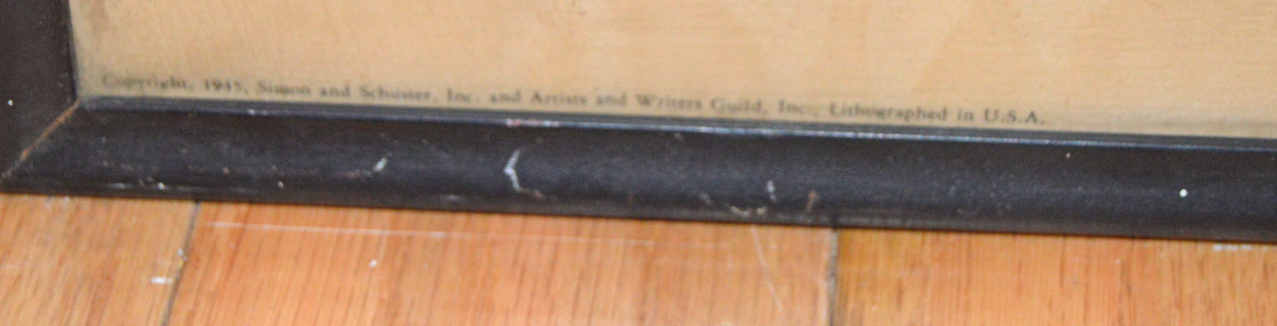 Vintage Print  Lithograph "Mary Had a Little Lamb"