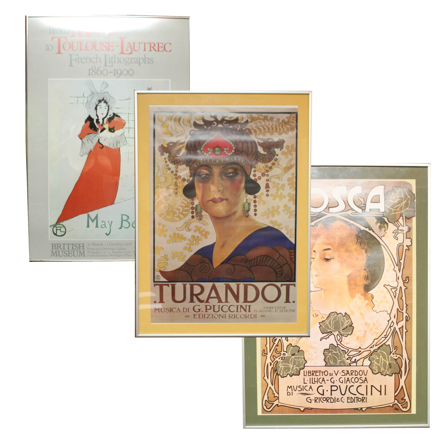 Trio of Vintage Art Nouveau Opera Posters