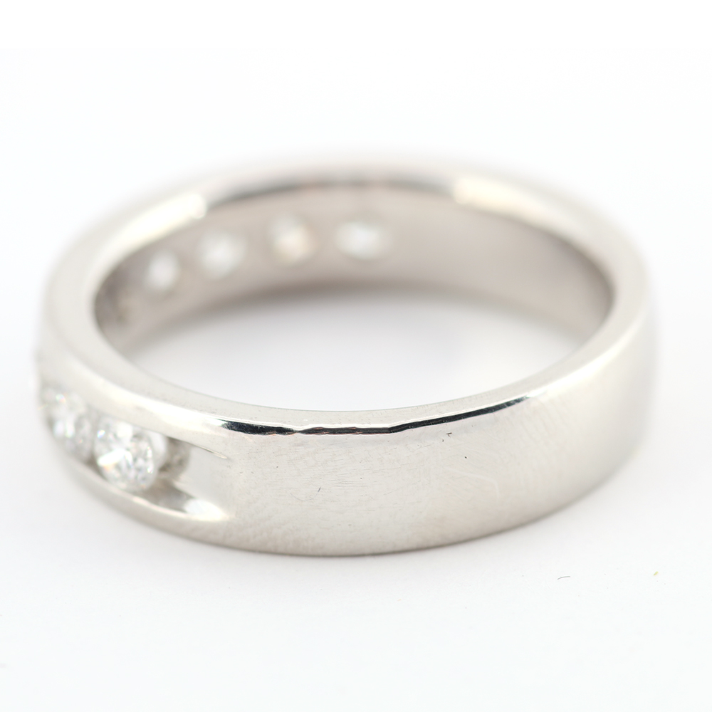Diamond and Platinum Channel Set Ring