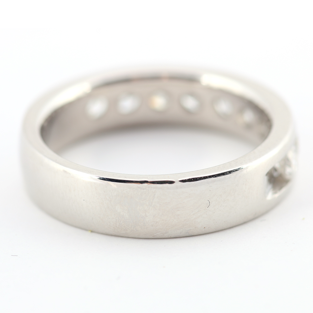 Diamond and Platinum Channel Set Ring