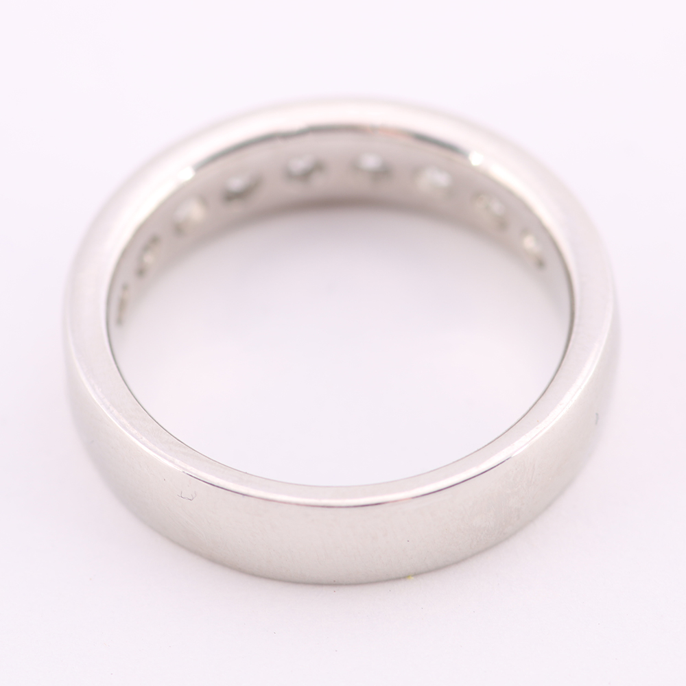 Diamond and Platinum Channel Set Ring