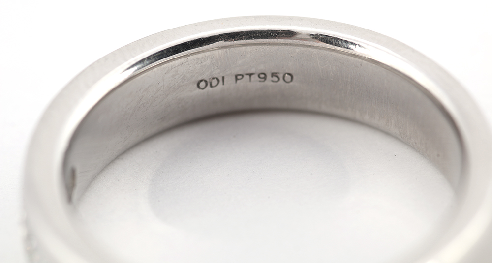 Diamond and Platinum Channel Set Ring