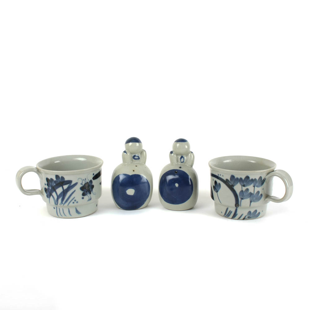 Iron Mountain Stoneware Pieces in Martha's Flowers and Lookout Mountain Patterns