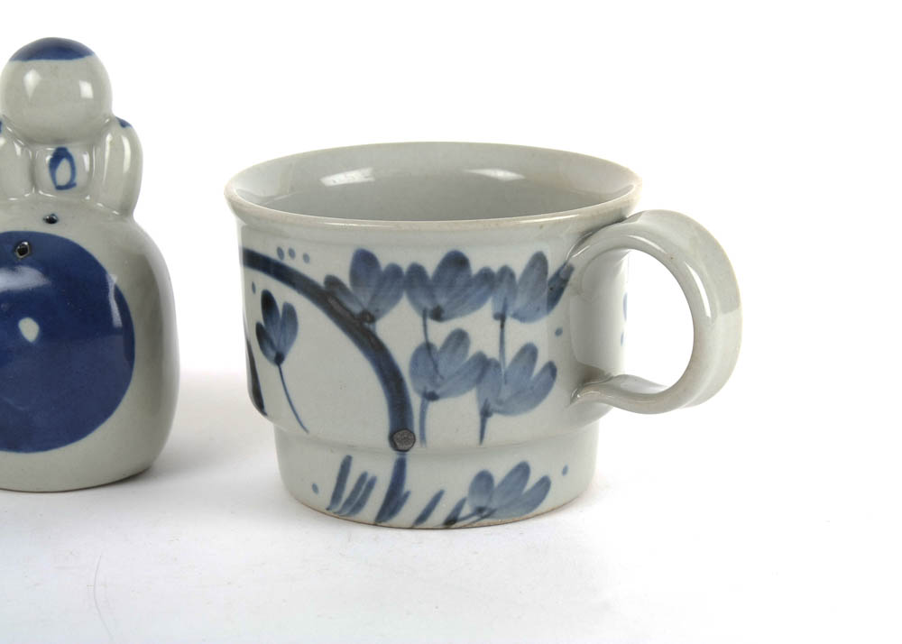 Iron Mountain Stoneware Pieces in Martha's Flowers and Lookout Mountain Patterns